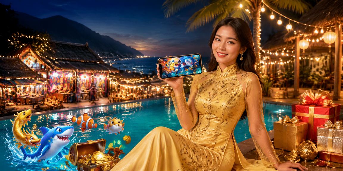 Người dùng tại Sa Pa trải nghiệm trò chơi bắn cá trực tuyến trong trang phục áo dài truyền thống